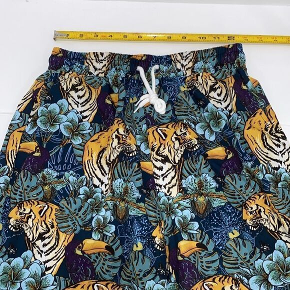 Tunevuse Men's Tropical Tigers And Toucans Button Down Shirt And Shorts Size S - Picture 13 of 15
